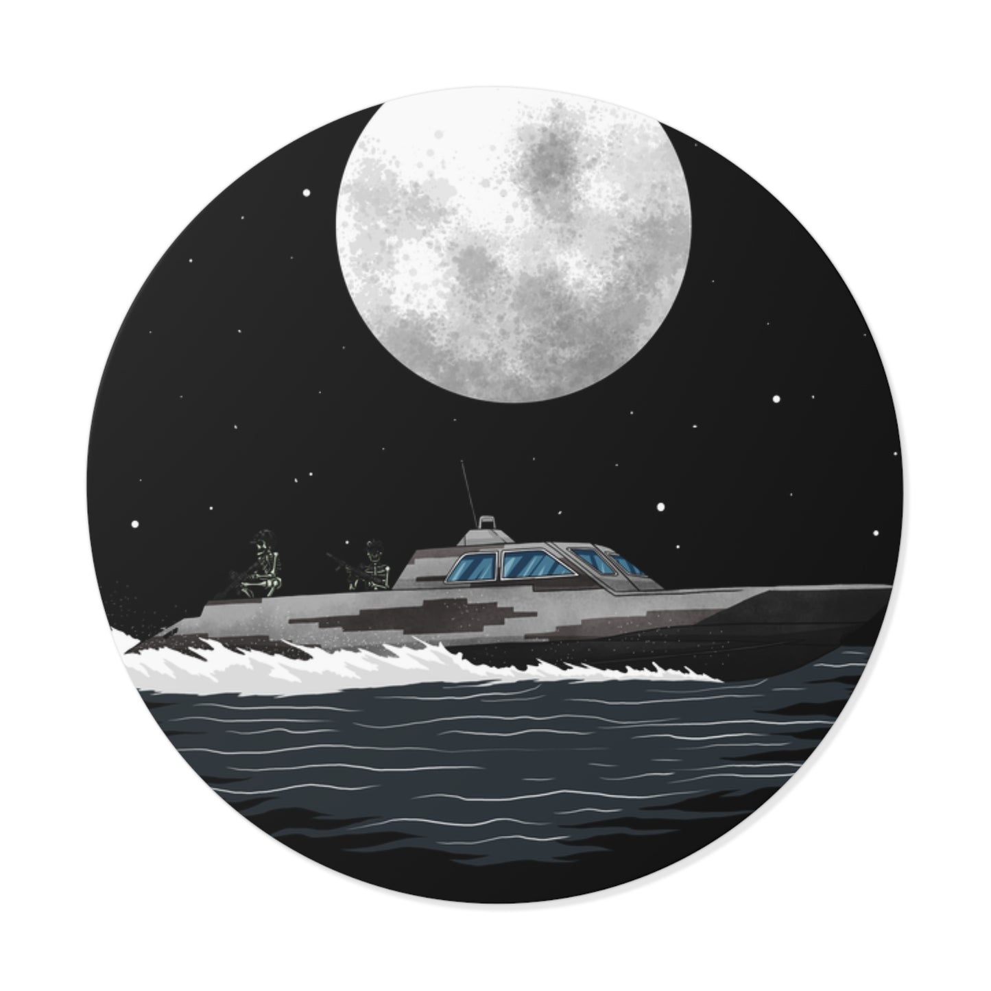 Cyber Boat Sticker